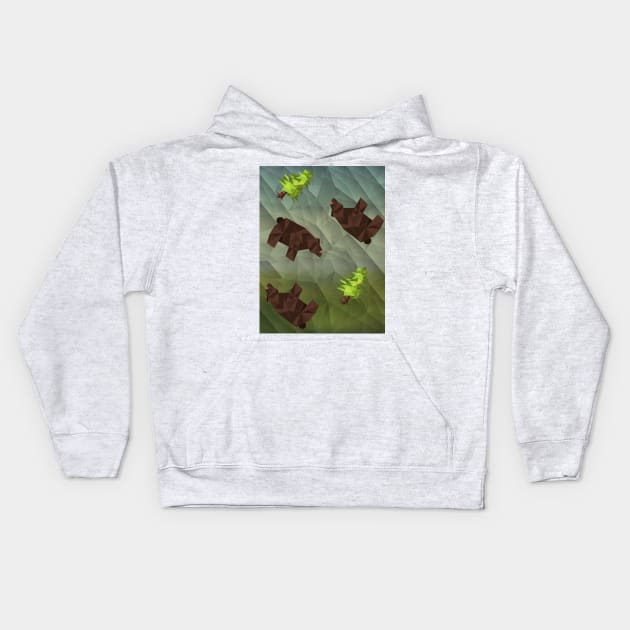 Lost Bear In The Woods Kids Hoodie by CloudTerra